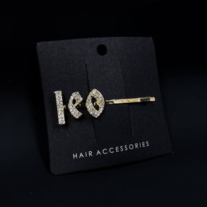 Leo diamond and gold hair pin