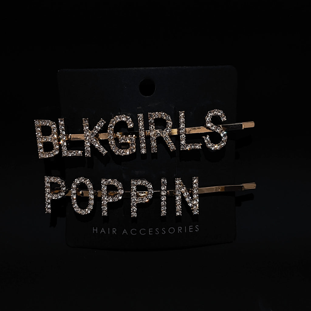 BLKGIRLS POPPIN Diamond Gold Hair Pin