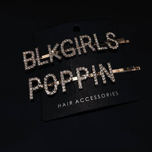 BLKGIRLS POPPIN Diamond Gold Hair Pin