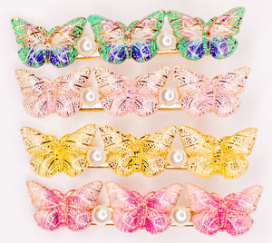 Tri Butterfly Clips