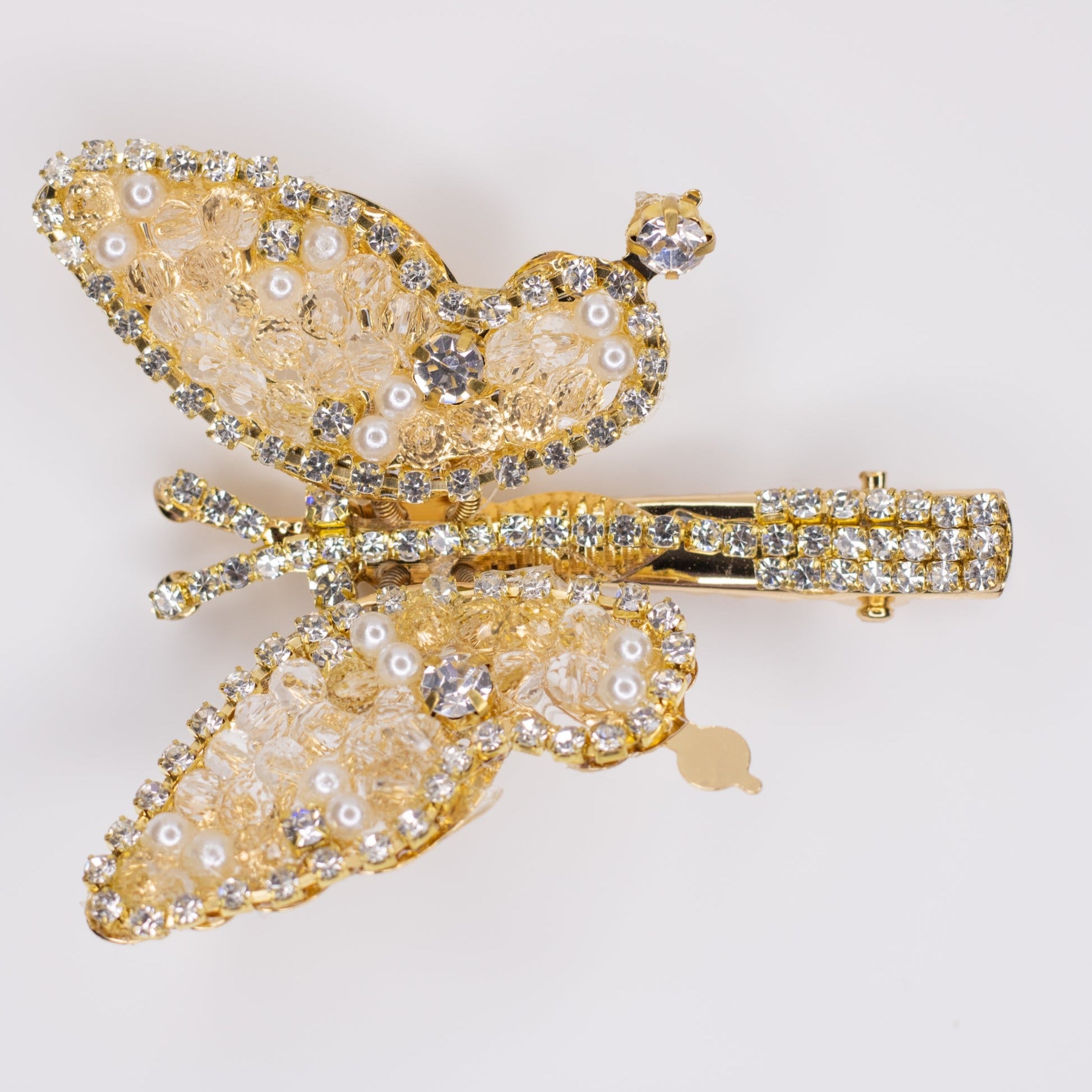 Gold Fluttering Butterfly Clip